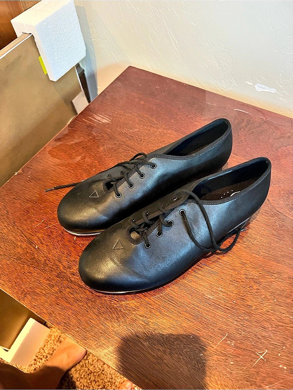 Bloch Adult Jazz Tap Shoe Leather Black Dance Flats US 7.5